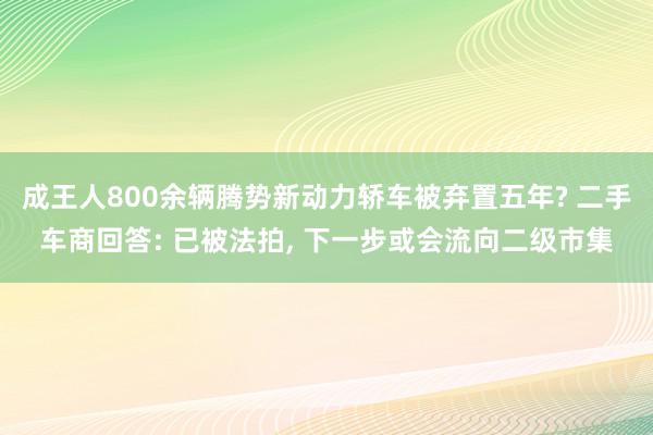 成王人800余辆腾势新动力轿车被弃置五年? 二手车商回答: 已被法拍, 下一步或会流向二级市集