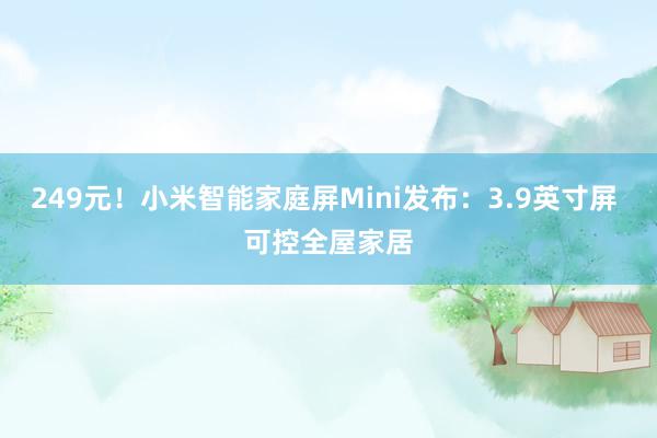 249元！小米智能家庭屏Mini发布：3.9英寸屏 可控全屋家居